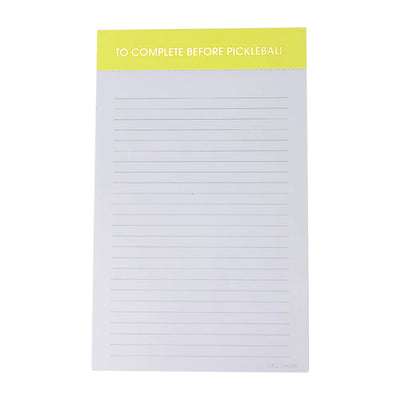 To Complete Before Pickleball Notepad
