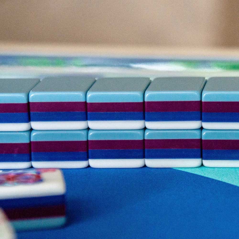 Blue Soiree Mahjong Tiles