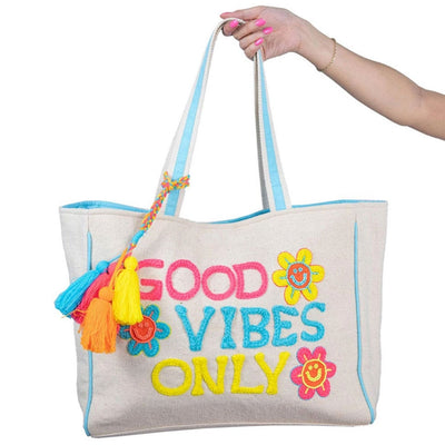 Good Vibes Only Canvas Tote