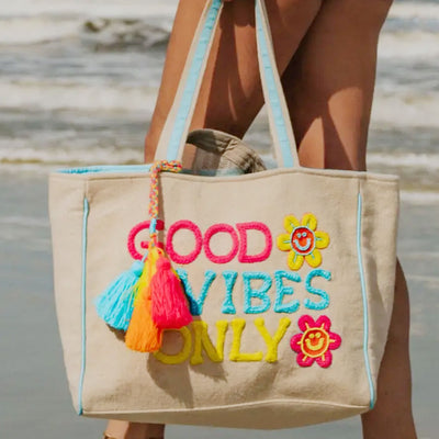 Good Vibes Only Canvas Tote