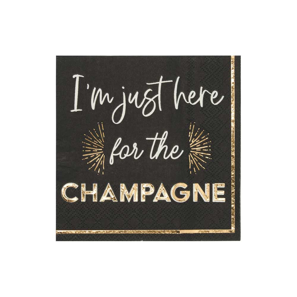 Here for the Champagne Cocktail Napkin