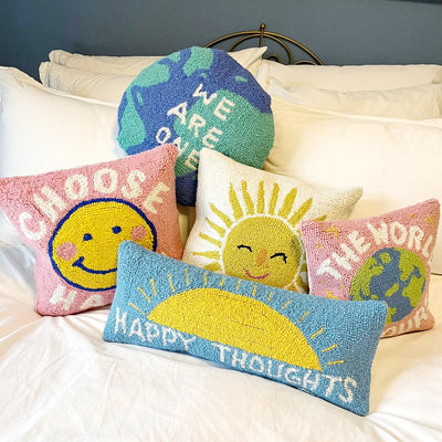 choose a happy world pillows on barquegifts.com