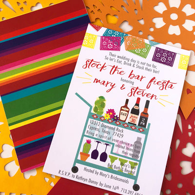 Fiesta Stock the Bar Custom Invitations