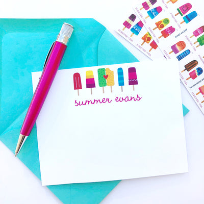 SWEET Summer Stationery with Stamps to Match