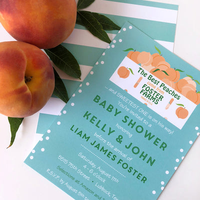 Peachy Keen Baby Shower Invitations