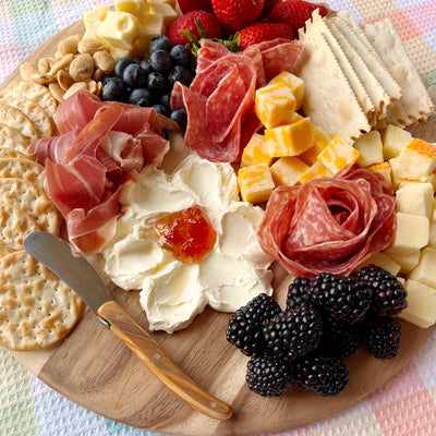 Cream Cheese Flower Grazing Board