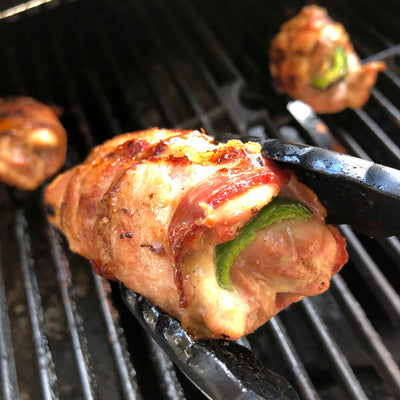 Bacon-wrapped Chicken Thighs with Jalapeno
