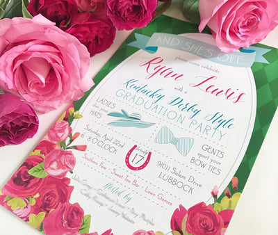 Kentucky Derby Graduation Party Invitations