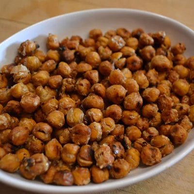 Garlic Parmesan Roasted Chickpeas