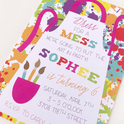 Painting Party Custom Invitations