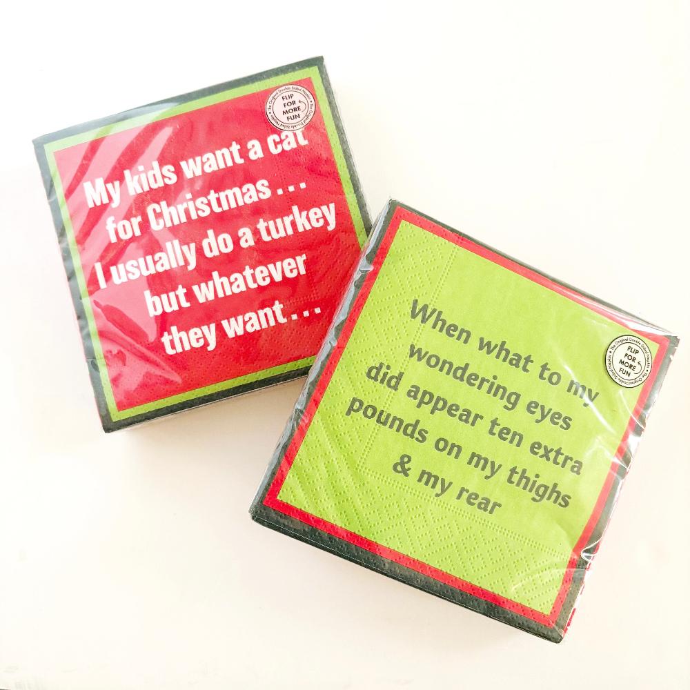 Christmas Cat Beverage Napkins
