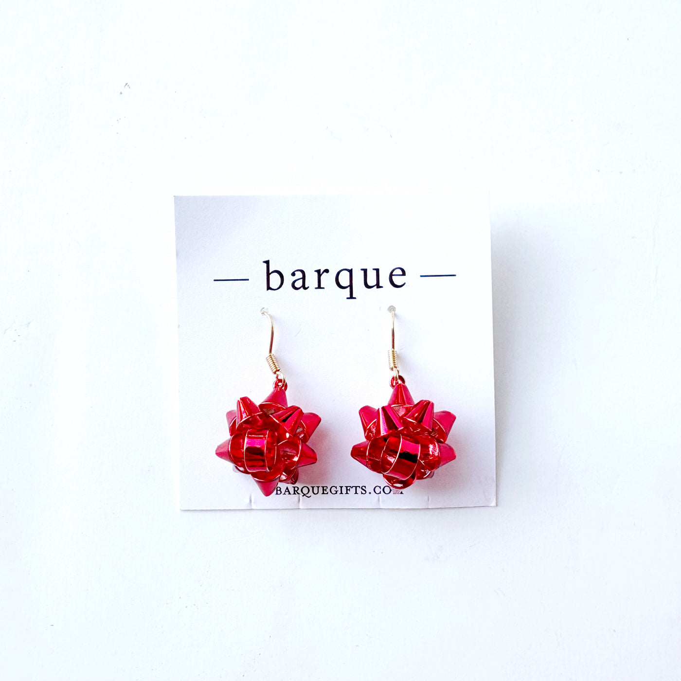 Holiday Gift Ribbon Earrings