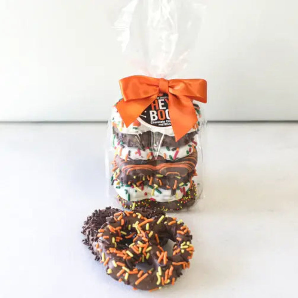 Milk and White Chocolate Covered Pretzels- Harvest