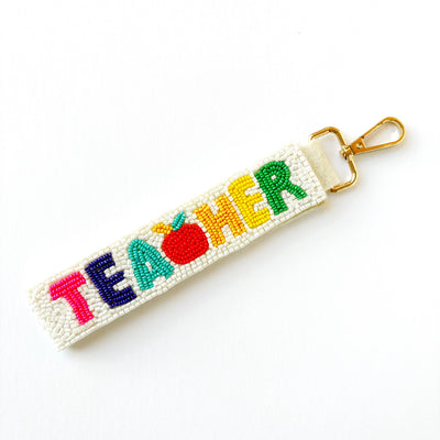 Beaded Teacher Keychain