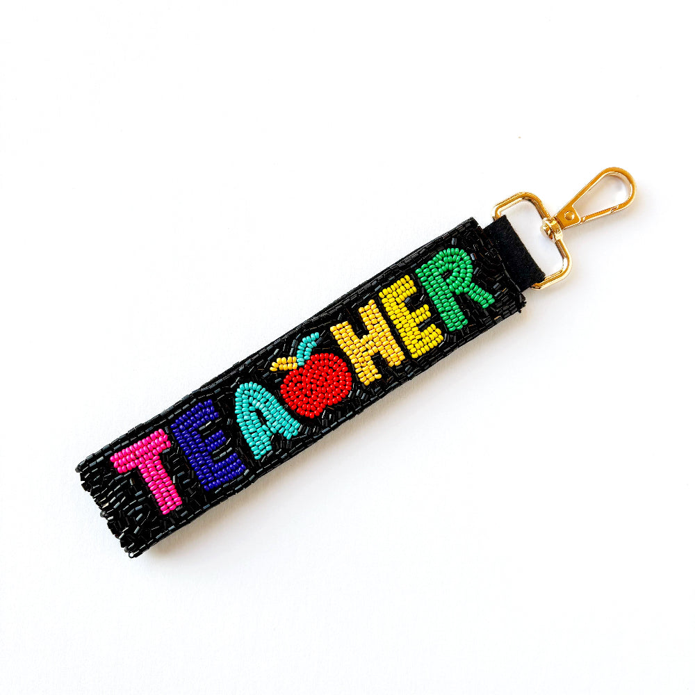 Beaded Teacher Keychain