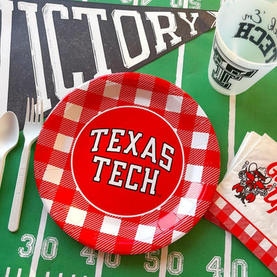 Texas Tech Checkered Plates (9")