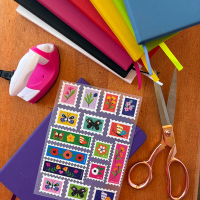 Floral & Butterfly Stamp Heat Transfer Sheet