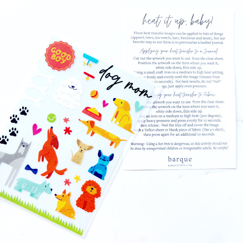 Boy Dog Mom Heat Transfer Sheet