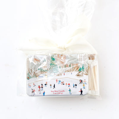 Mistletoe & Mint Candle Tin w/Mini Matches