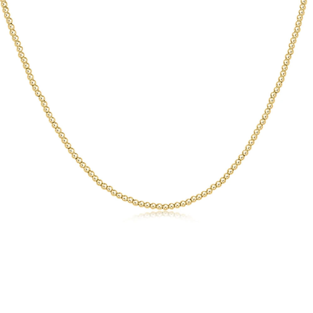 15" Choker Classic Gold 2mm Bead