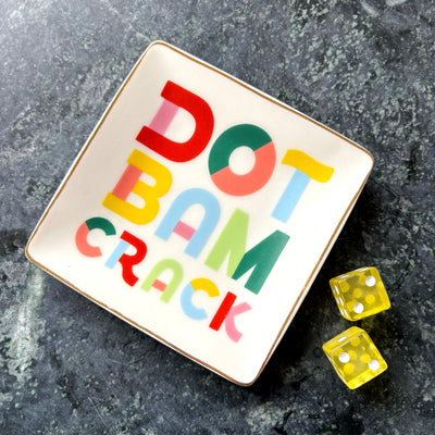 Dot Bam Crack Mahjong Ceramic Tray