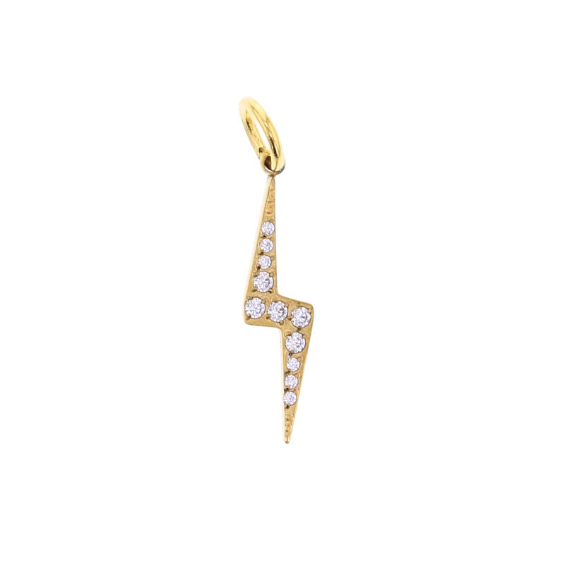 CZ Elongated Bolt Charm