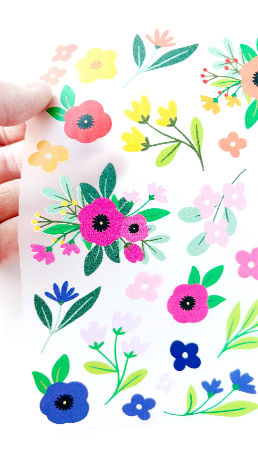 Colorful Flowers Heat Transfer Sheet
