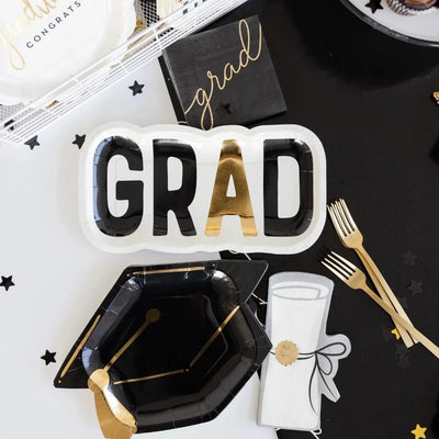 Script Grad Paper Cocktail Napkin