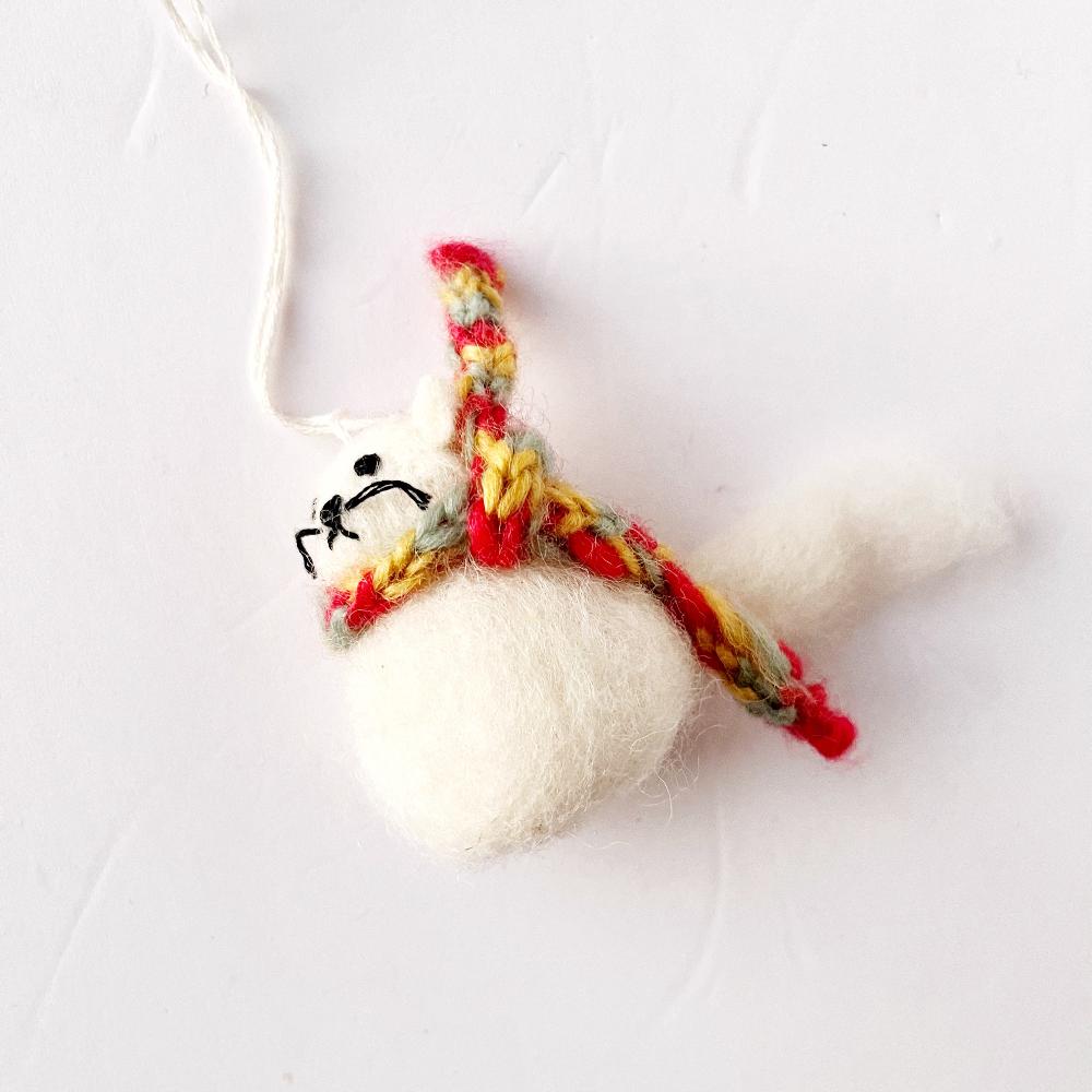 Fuzzy Kitten Ornament