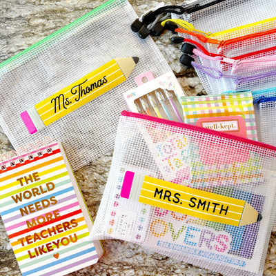 Personalized Teacher Mesh Pouch