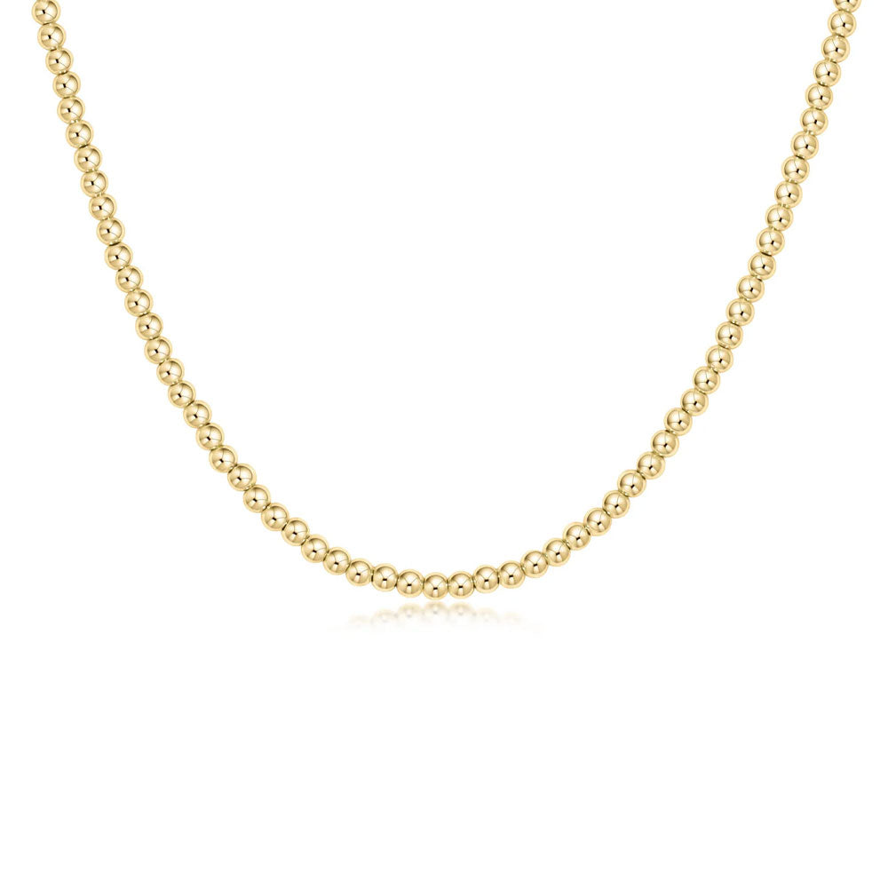15" Choker Classic Gold 3mm Bead