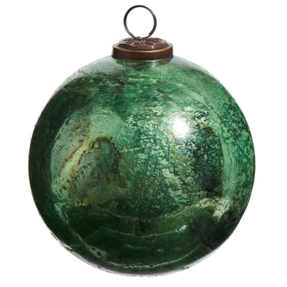 5" Green Marble Finish Ball Ornament