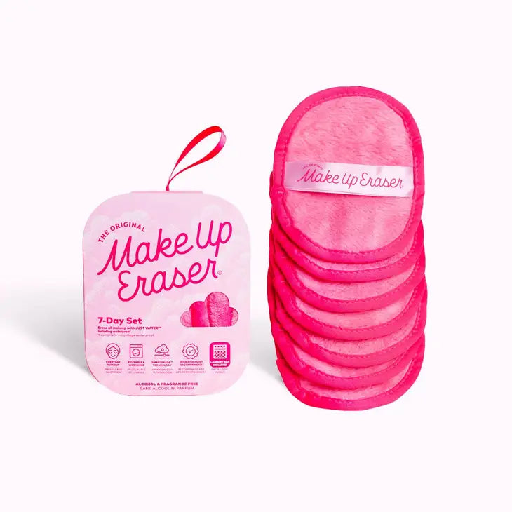 Pink Makeup Erasers (7 day set)