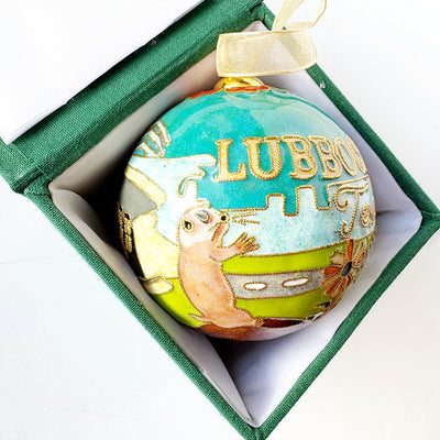 Lubbock Summer Scene Cloisonné Ornament (2025)