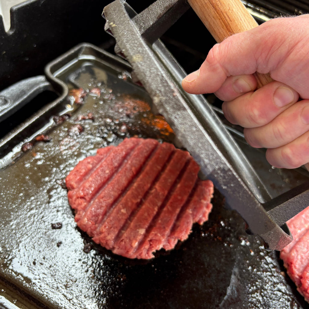 "Burger Master" Cast Iron Grill Press