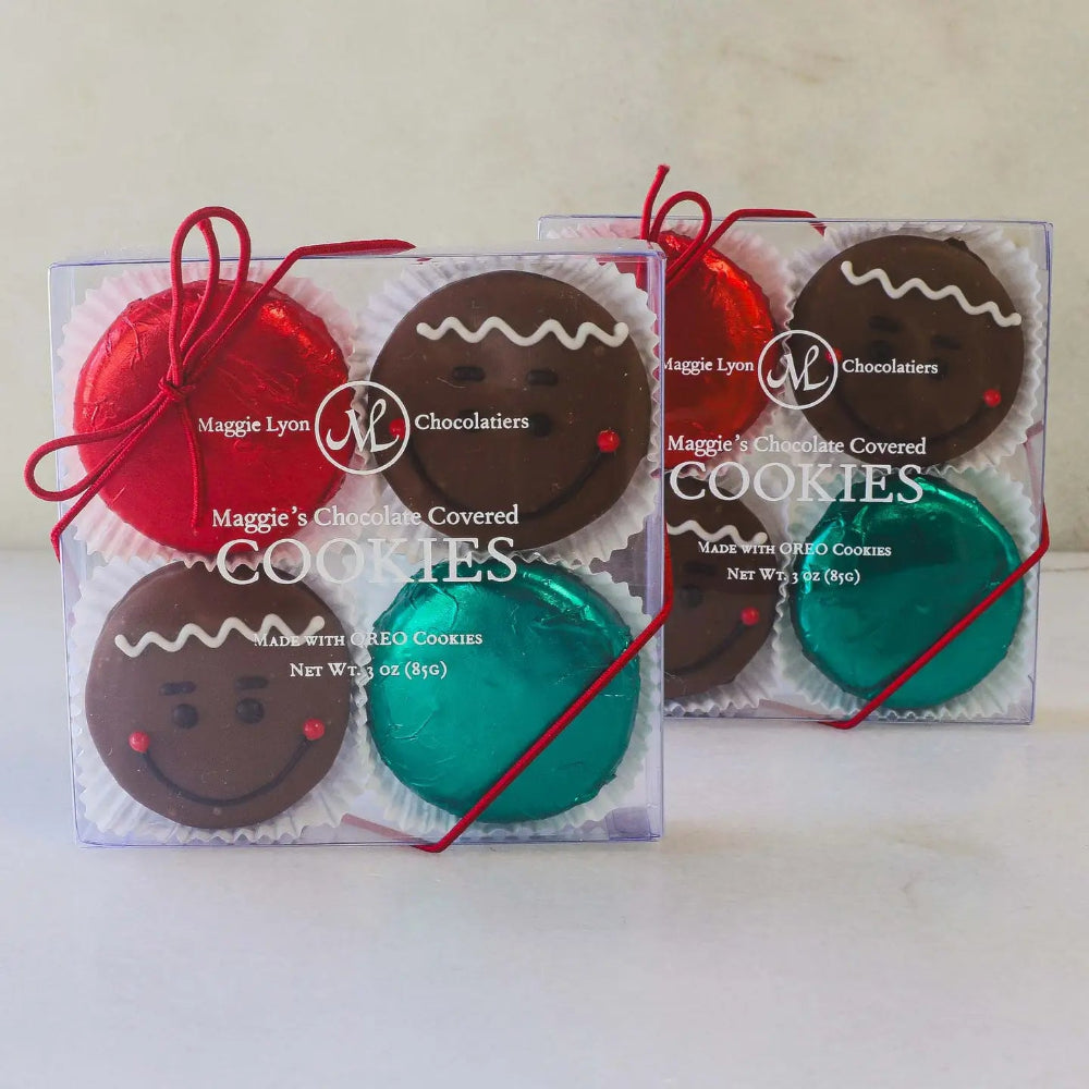Holiday Chocolate Covered Cookies - Gingerbread