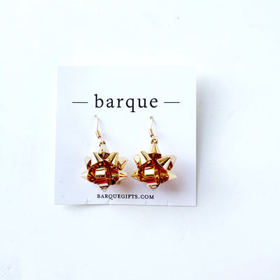 Holiday Gift Ribbon Earrings