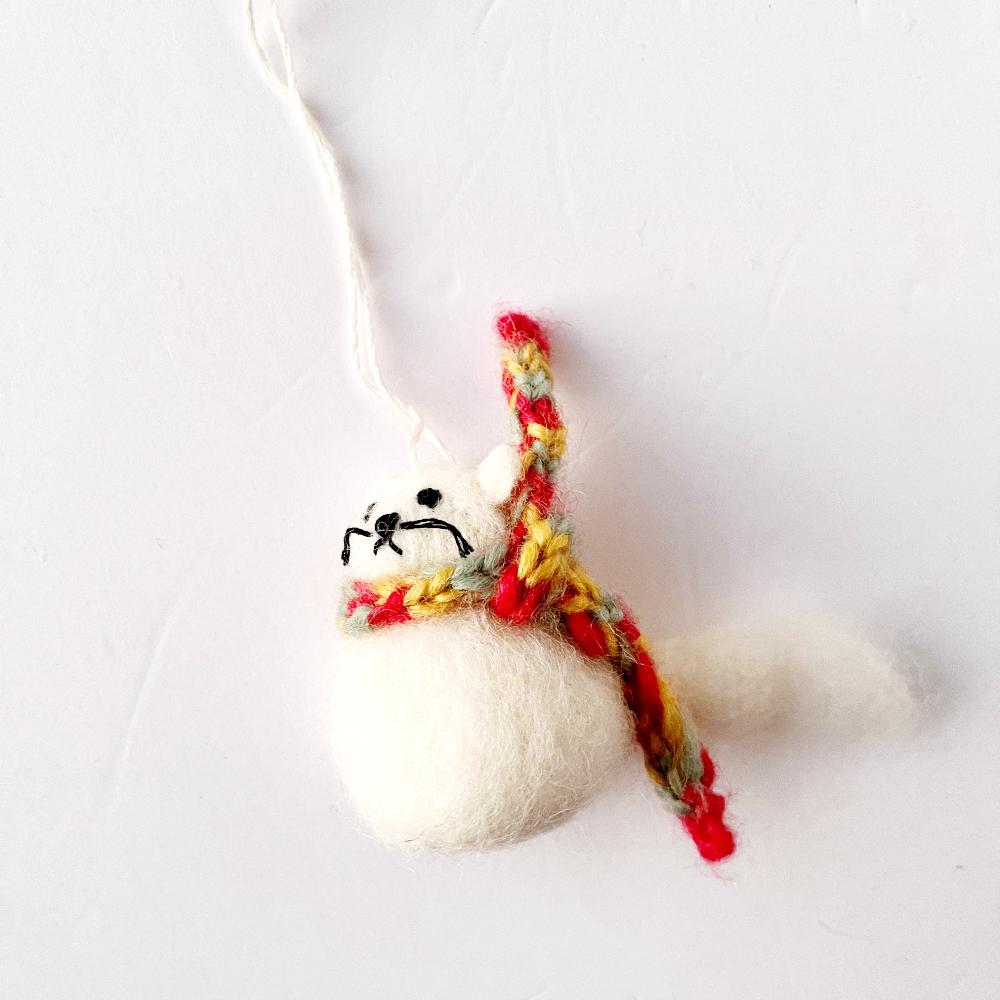 Fuzzy Kitten Ornament