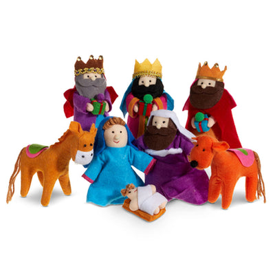 6" Colorful Felt Nativity Set