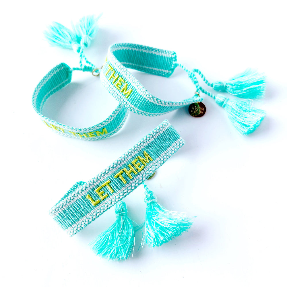 Let Them Woven Bracelet