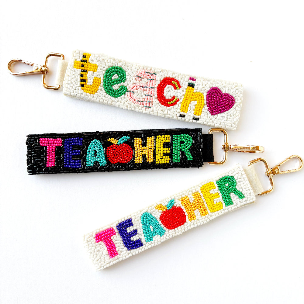 Beaded Teacher Keychain