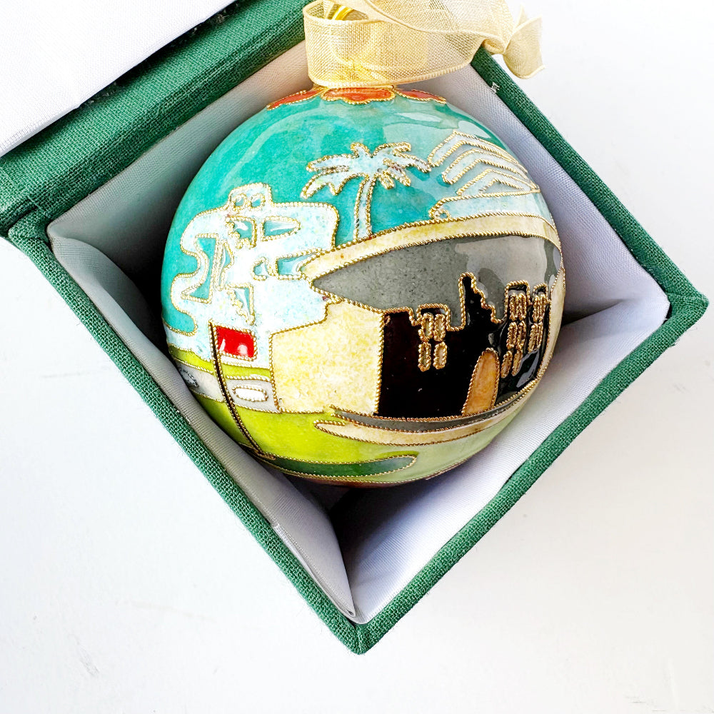 Lubbock Summer Scene Cloisonné Ornament (2025)