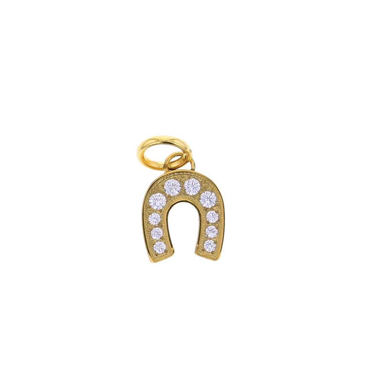 CZ Horseshoe Charm