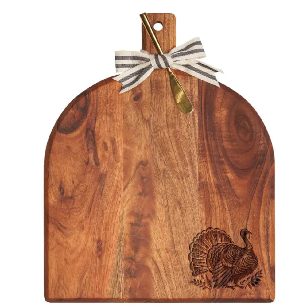 Turkey Acacia Bevel Board w/ Gold Spreader