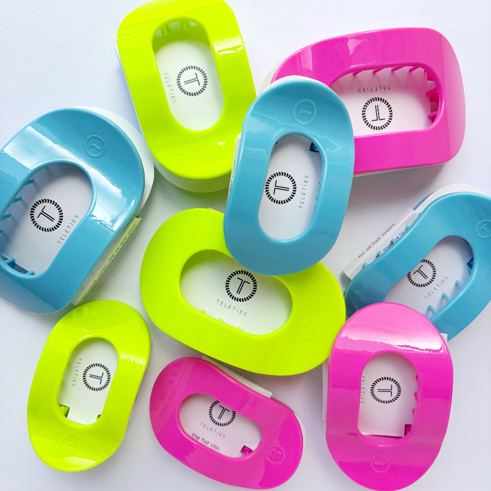 Neon Flat Round Clips