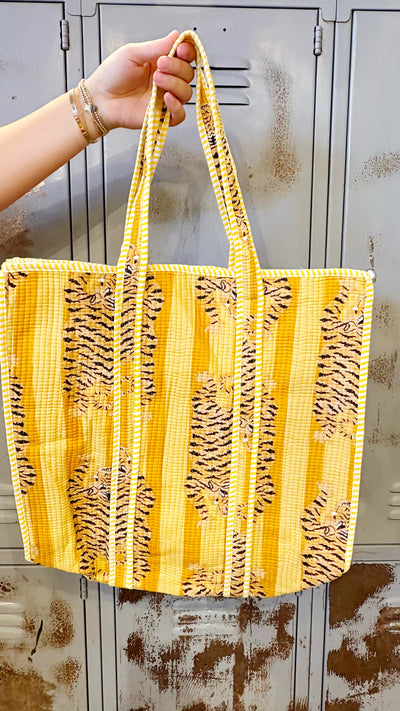 Safari Sunrise Quilted Tote Bag