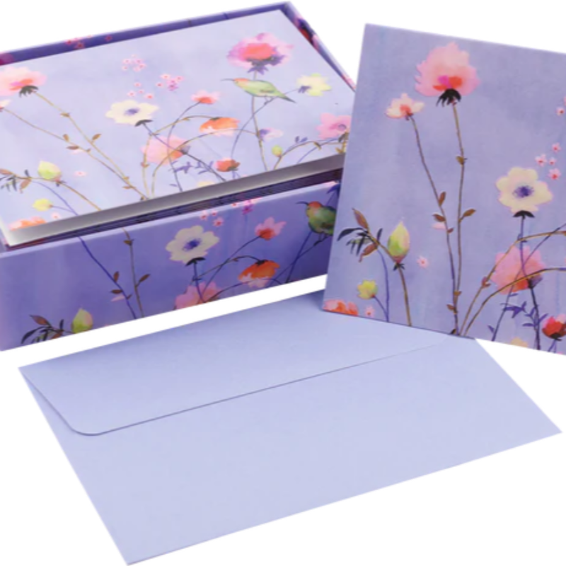 Lavender Wildflowers Note Cards