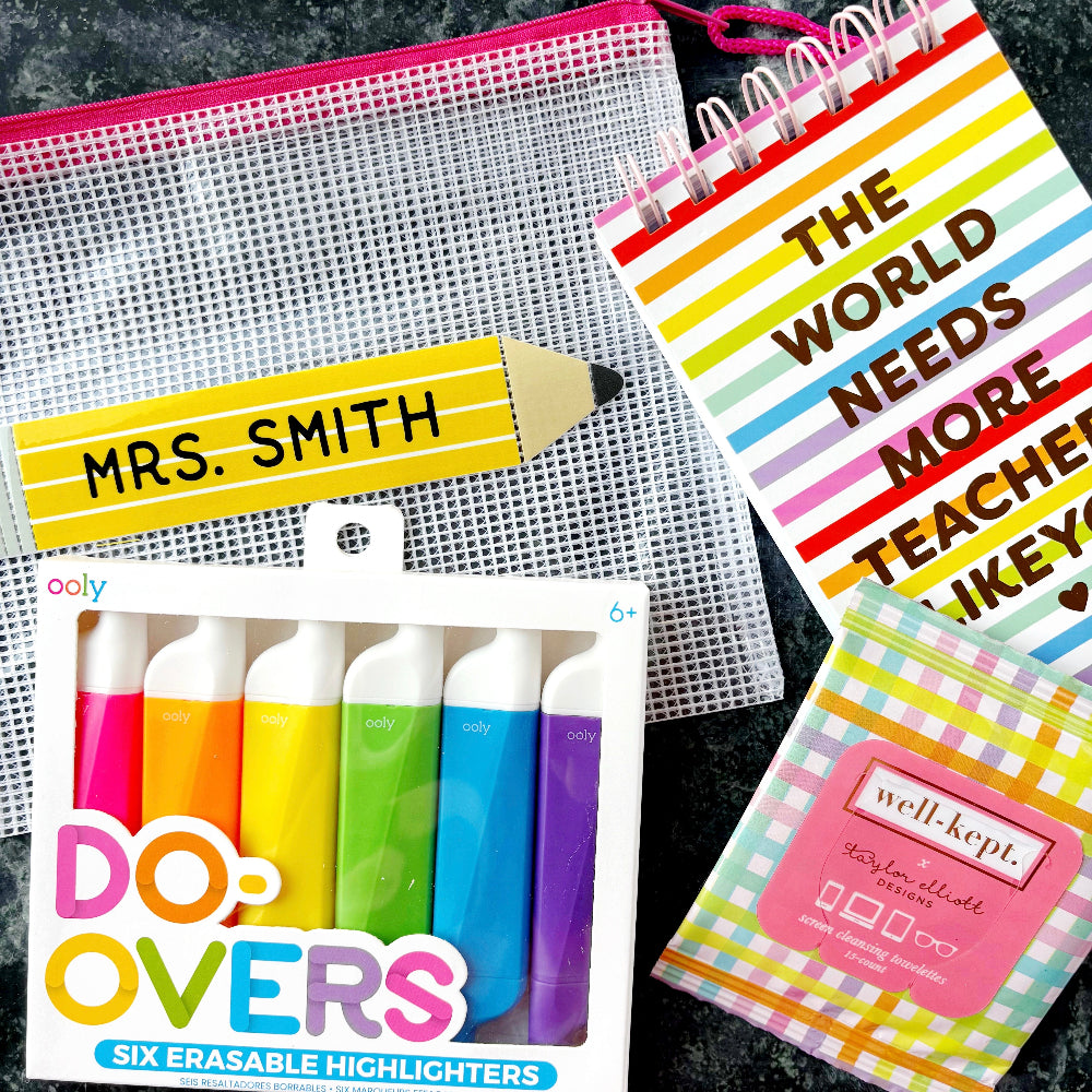 Personalized Teacher Mesh Pouch Mini Gift Set