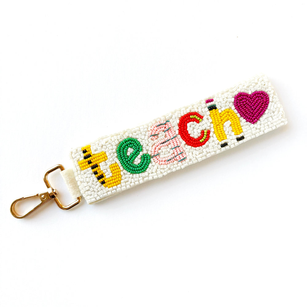 Beaded Teacher Keychain