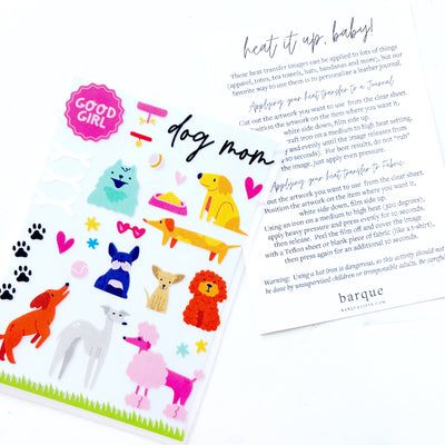 Girl Dog Mom Heat Transfer Sheet